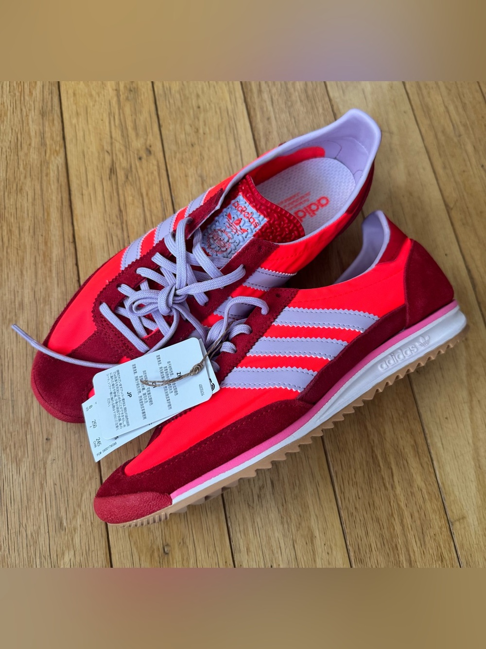 Adidas SL 72 OG Solar Red Ice Lavender Retro Sneakers NWT Women’s 8